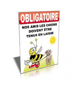 Obligatoire : chien en laisse,