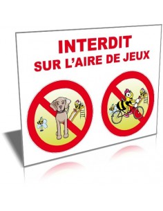 Chiens interdits sur l'aire...