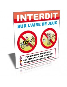 Interdits sur l'aire de jeux