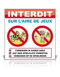 Interdits sur l'aire de jeux