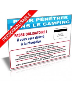 Accès au camping avec carte...