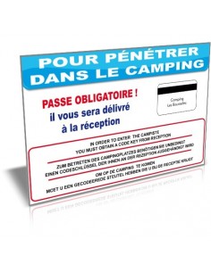 Accès au camping avec carte...