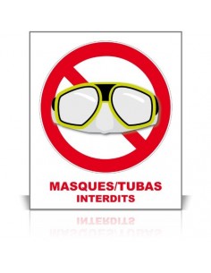 Masques et tubas interdits