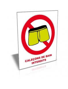 Caleçons de bain interdits