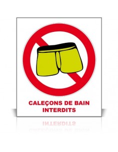 Caleçons de bain interdits