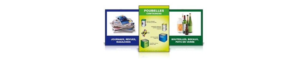 Panneaux poubelles et recyclages